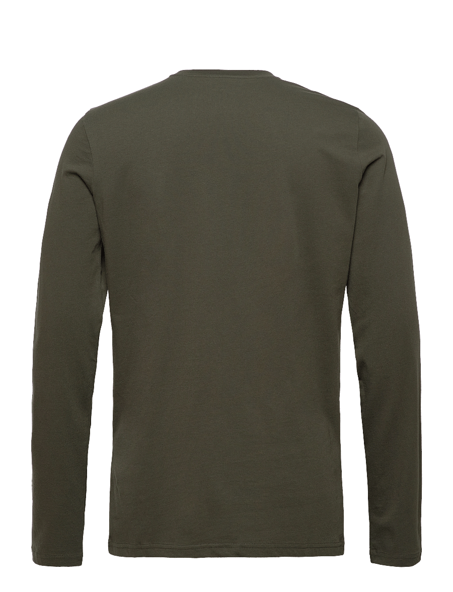 Knowledge Cotton Apparel - VIGGO badge long sleeve - Regenerat - langærmede t-shirts - forest night - 1