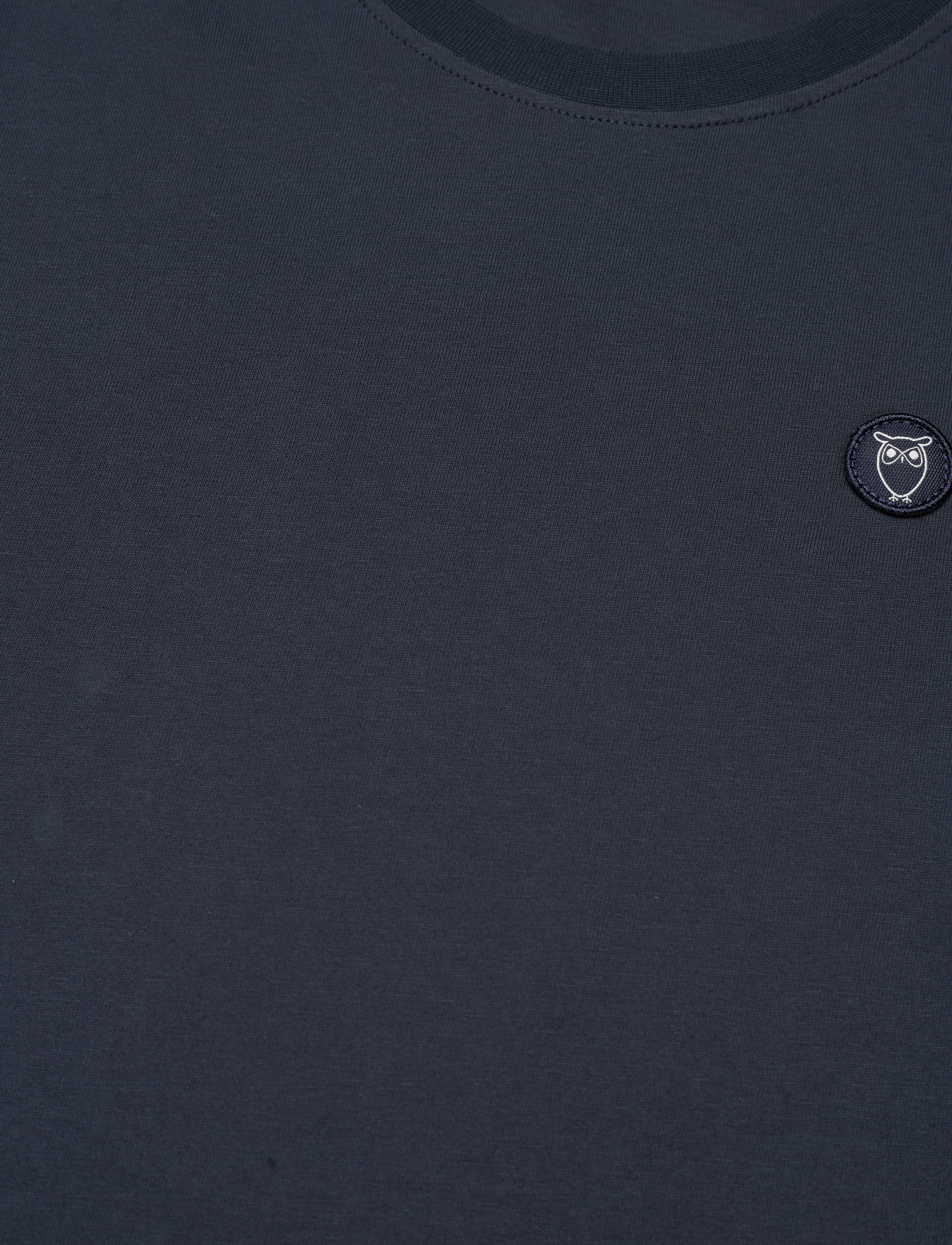Knowledge Cotton Apparel - VIGGO badge long sleeve - Regenerat - langærmede t-shirts - total eclipse - 5