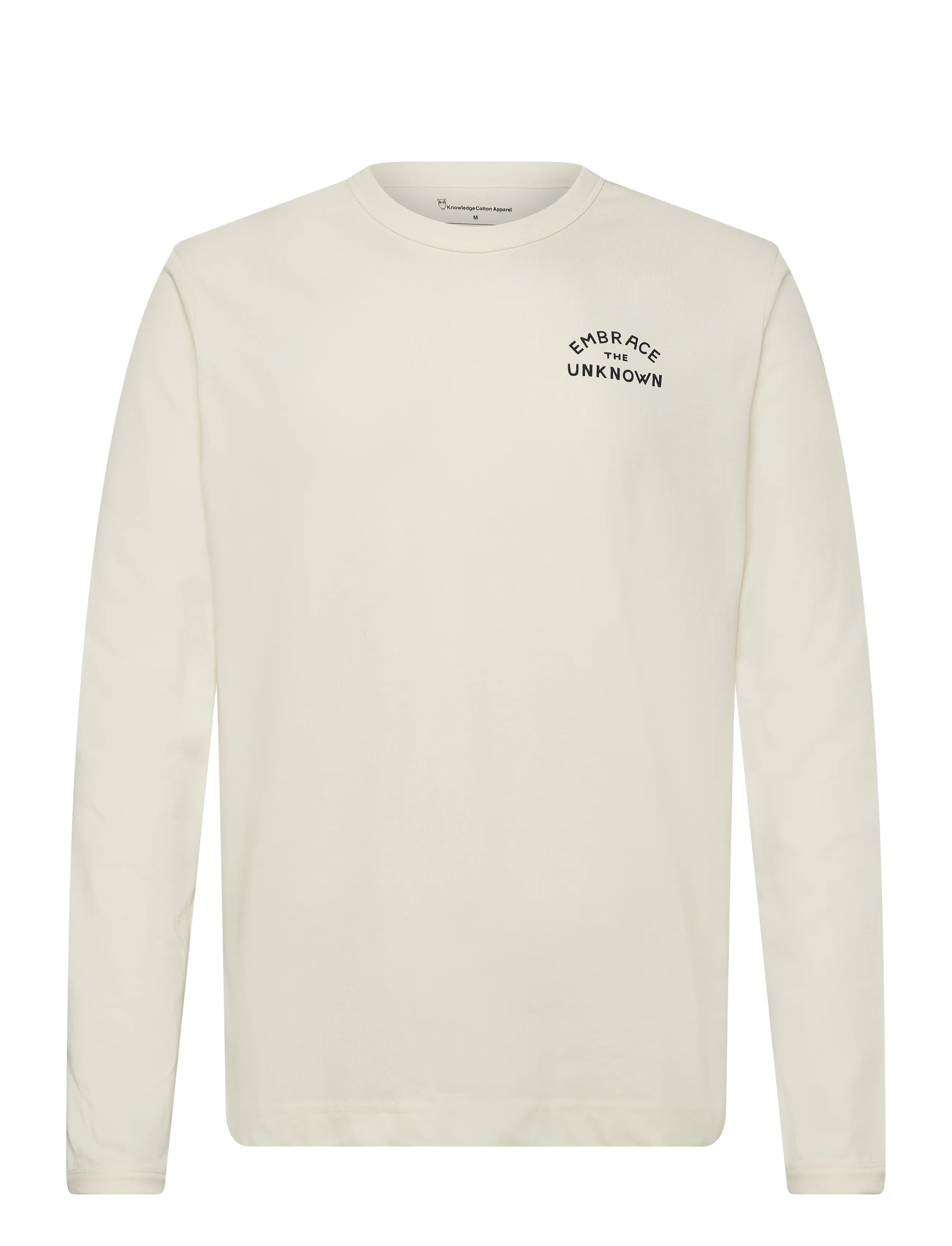 Knowledge Cotton Apparel Organic Long Sleeved T-Shirt, XL, T-shirts, Creme - Long-sleeved, Männerswear