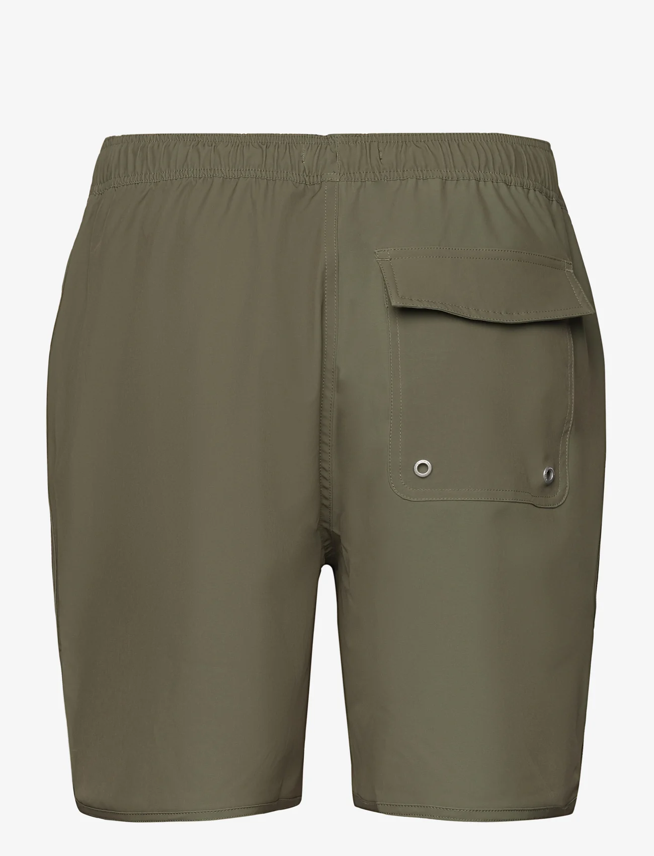 Knowledge Cotton Apparel - Swim shorts with elastic waist and - burned olive - 1