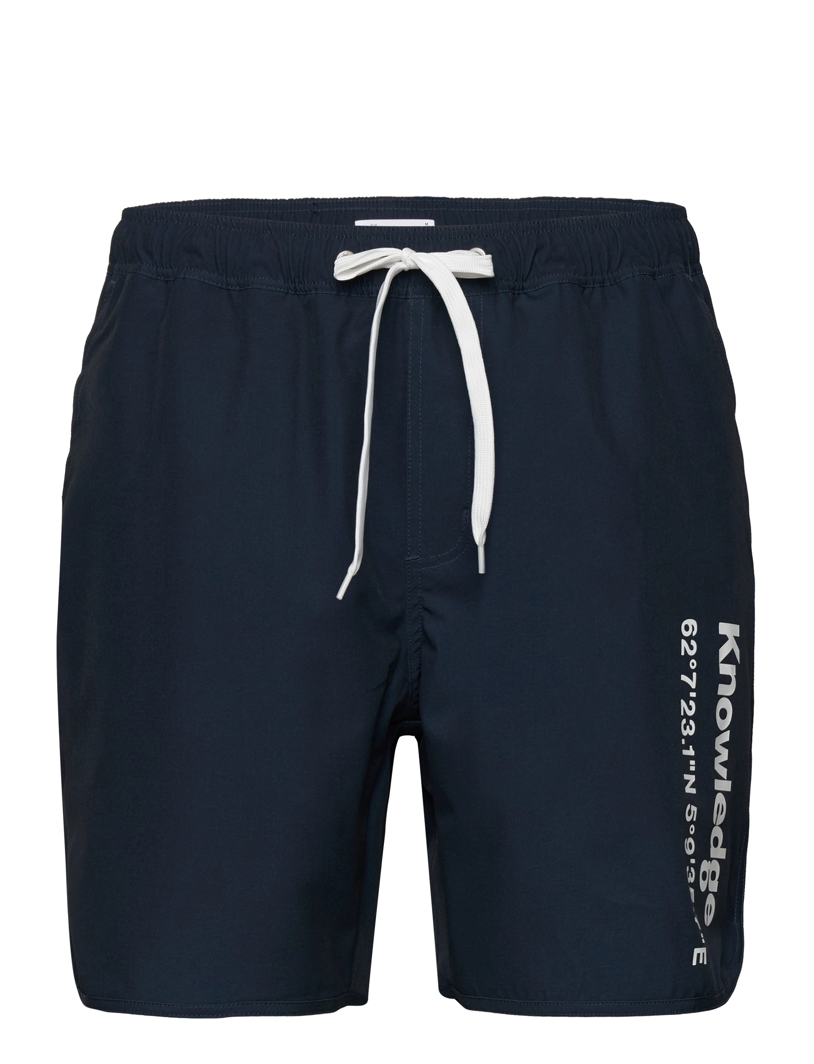Knowledge Cotton Apparel - Swim shorts with elastic waist and - total eclipse - 0