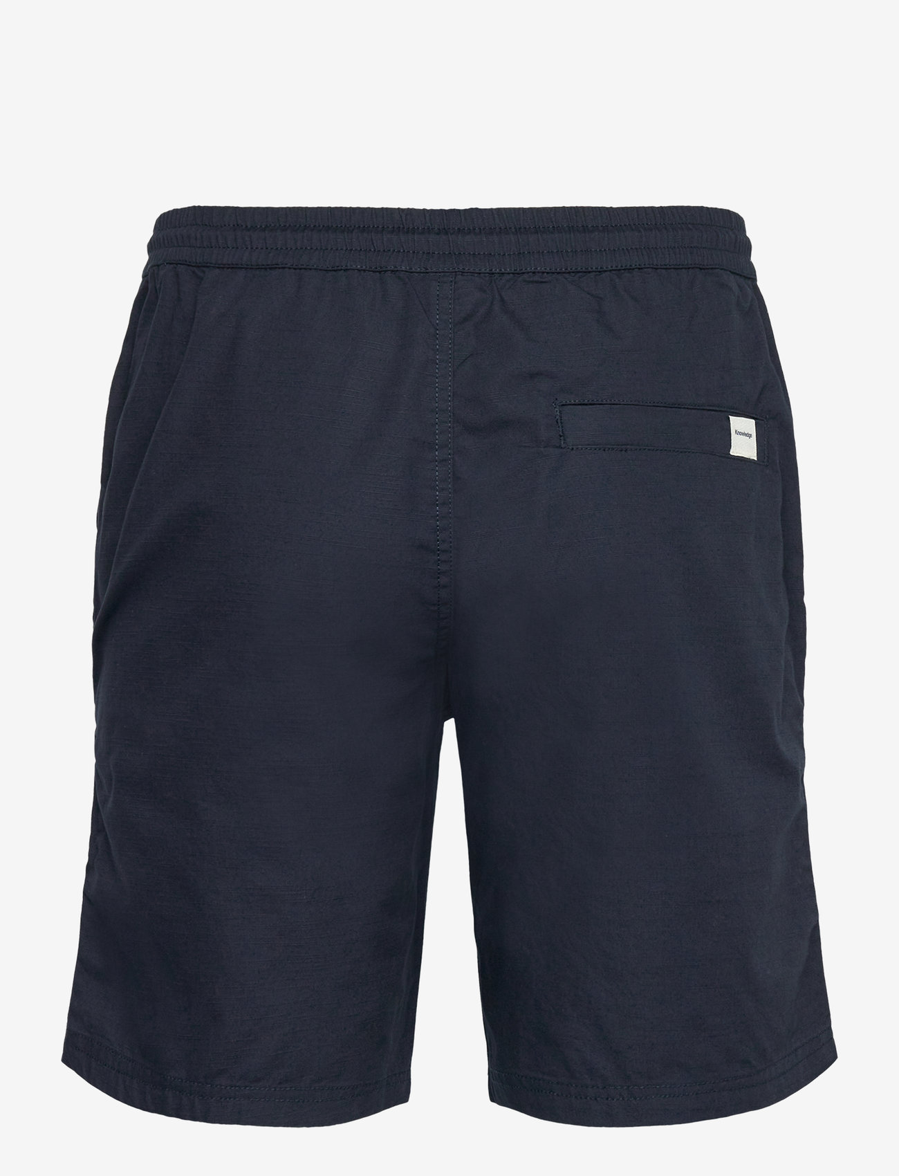 Knowledge Cotton Apparel - Boardwalk slub shorts with elastic - casual shorts - total eclipse - 1