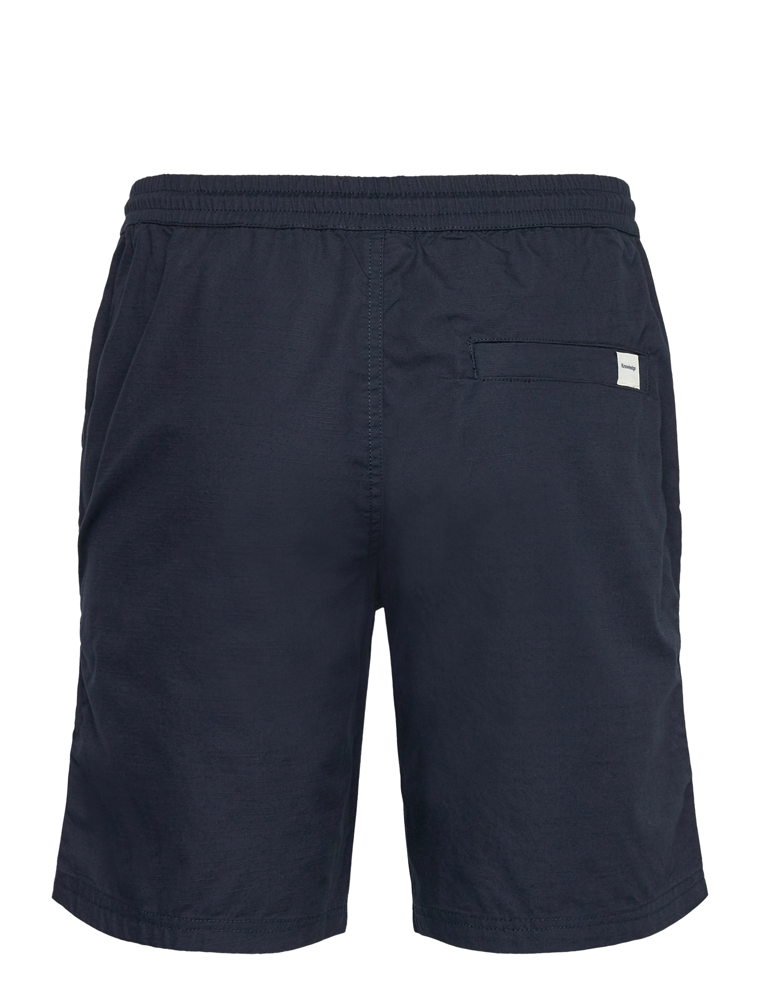 Knowledge Cotton Apparel - Boardwalk slub shorts with elastic - casual shorts - total eclipse - 1