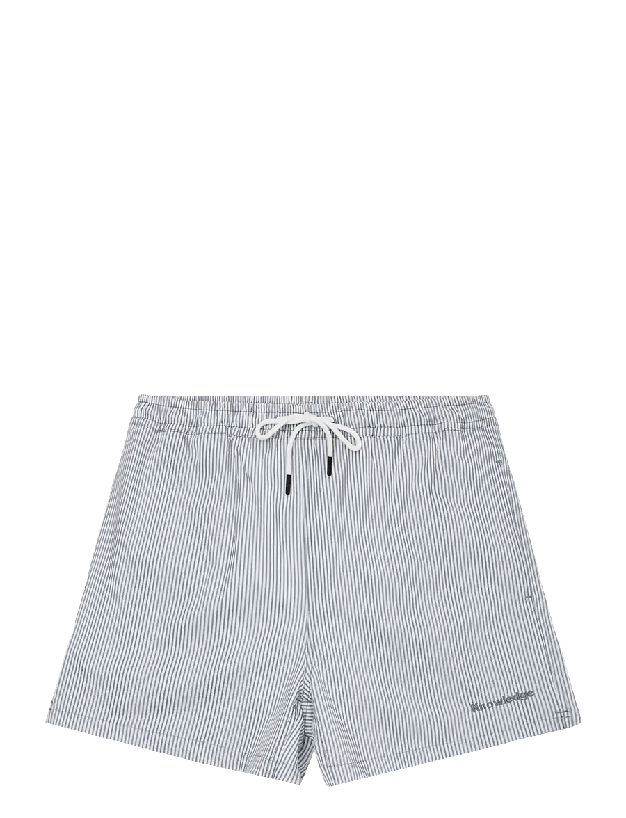 Knowledge Cotton Apparel - Mid-thigh seersucker swimshorts - shorts de bain - blue stripe - 1
