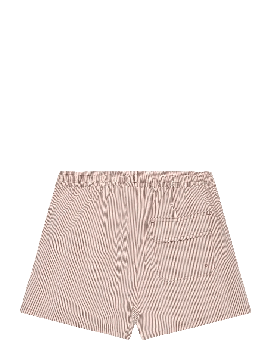 Knowledge Cotton Apparel - Mid-thigh seersucker swimshorts - badehose - red stripe - 2