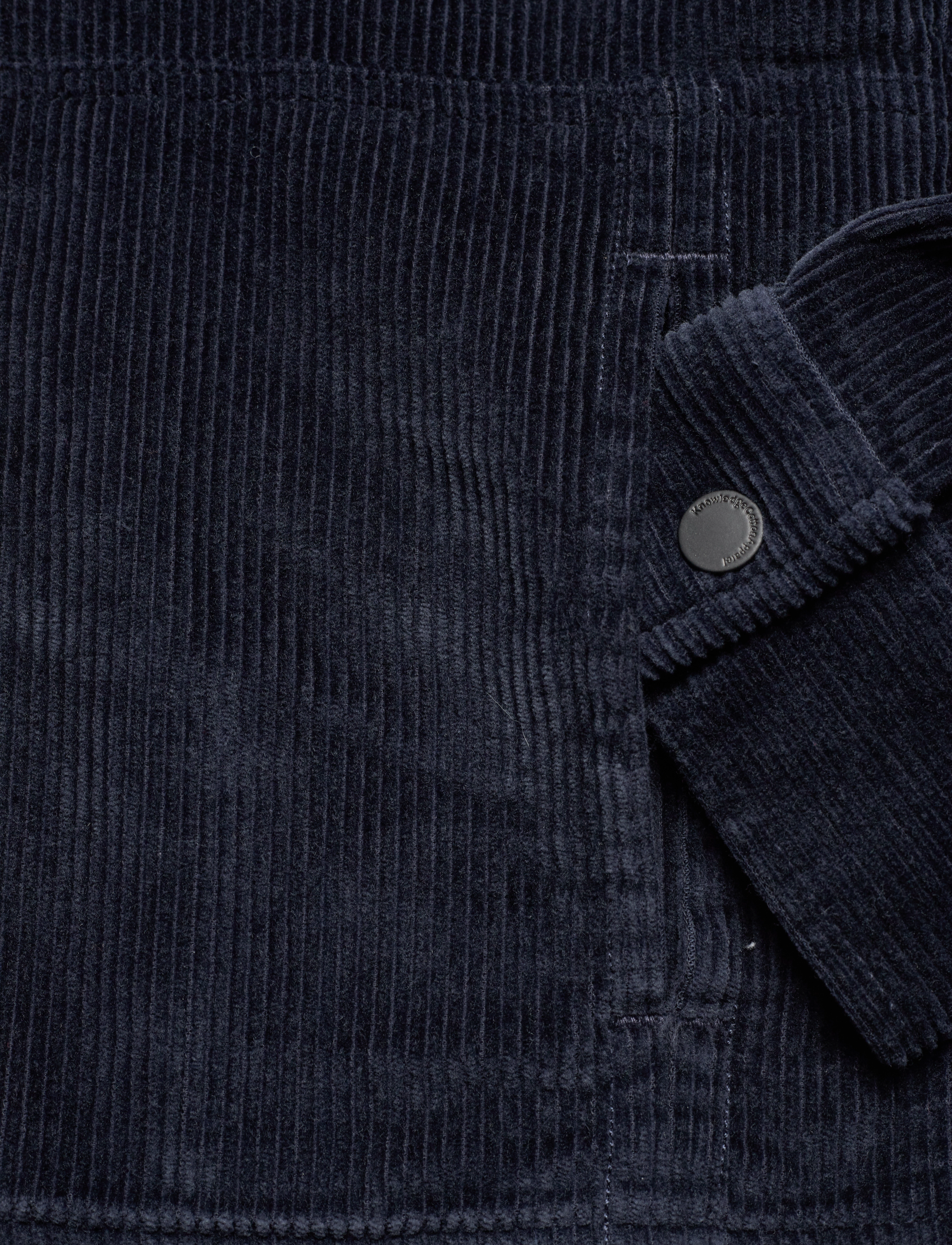 Knowledge Cotton Apparel - Classic 8-wales cotton corduroy zip - total eclipse - 4