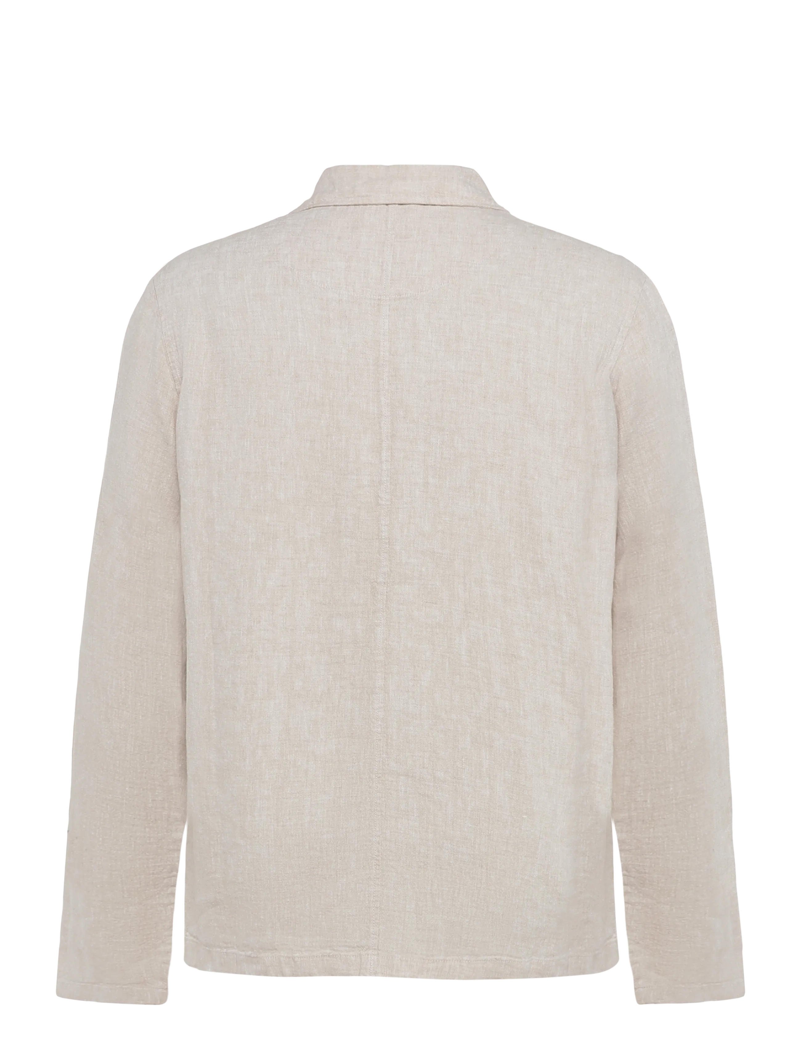 Knowledge Cotton Apparel - Linen overshirt - frühlingsjacken - yarndyed - light feather gray - 1