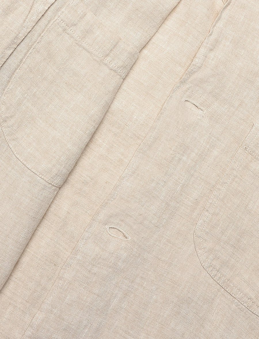 Knowledge Cotton Apparel - Linen overshirt - frühlingsjacken - yarndyed - light feather gray - 3