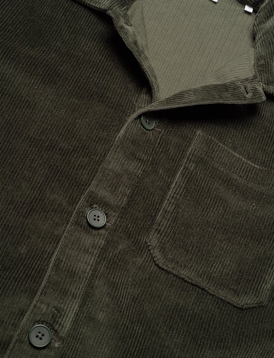 Knowledge Cotton Apparel - Organic Cotton Corduroy Overshirt G - forrest night - 2