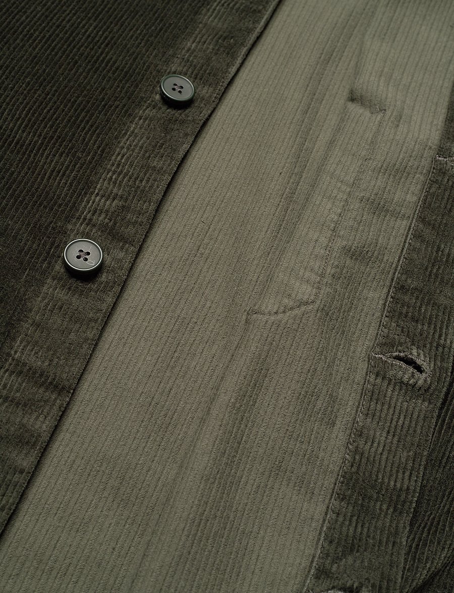 Knowledge Cotton Apparel - Organic Cotton Corduroy Overshirt G - forrest night - 3