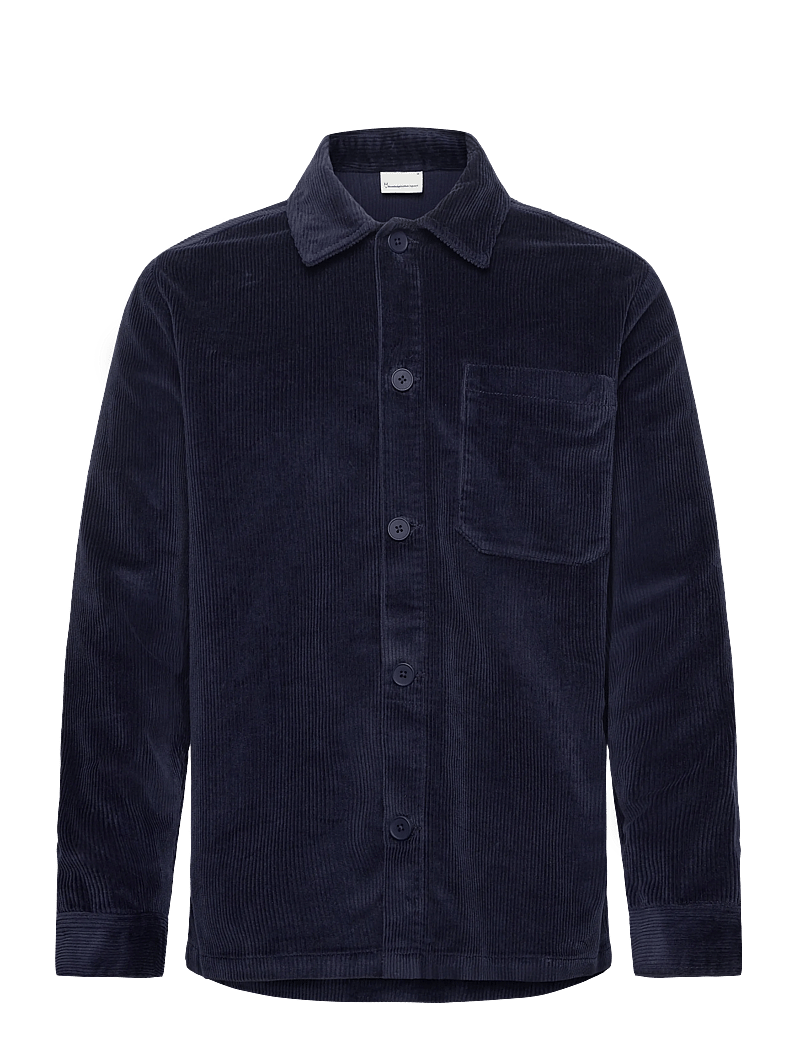 Knowledge Cotton Apparel - Organic Cotton Corduroy Overshirt G - cordhemden - night sky - 0