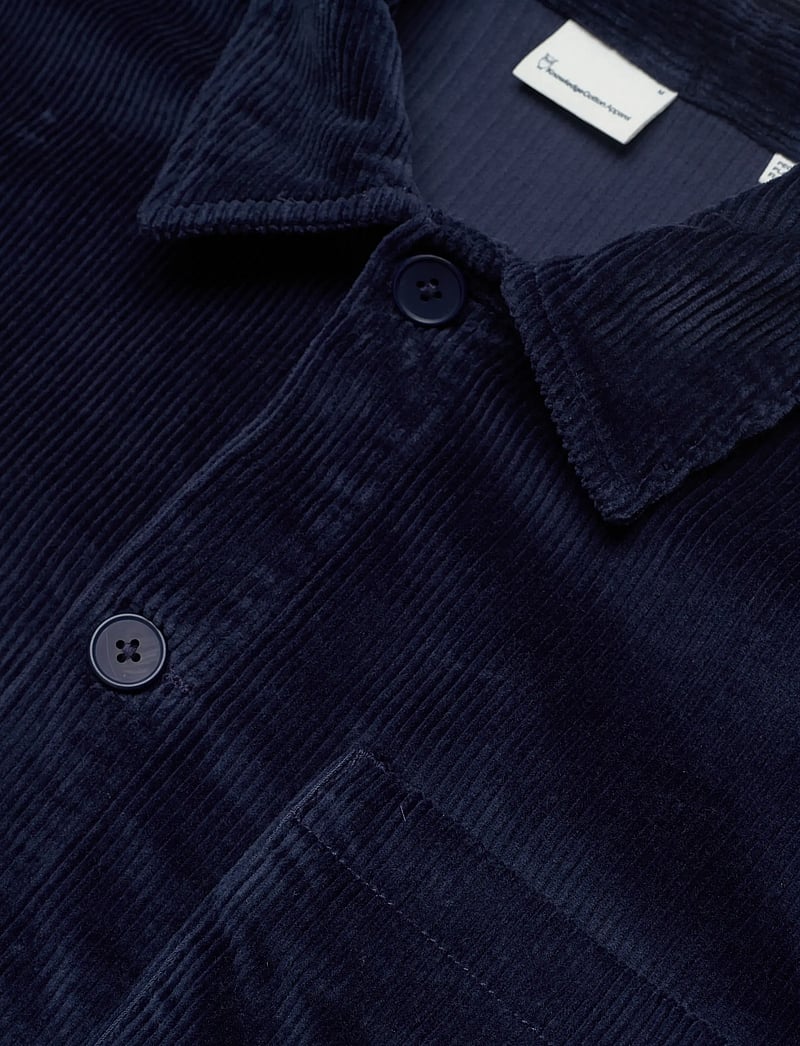 Knowledge Cotton Apparel - Organic Cotton Corduroy Overshirt G - cordhemden - night sky - 2