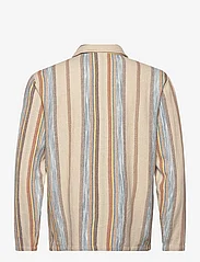 Knowledge Cotton Apparel - Regular woven striped overshirt - G - men - beige stripe - 1