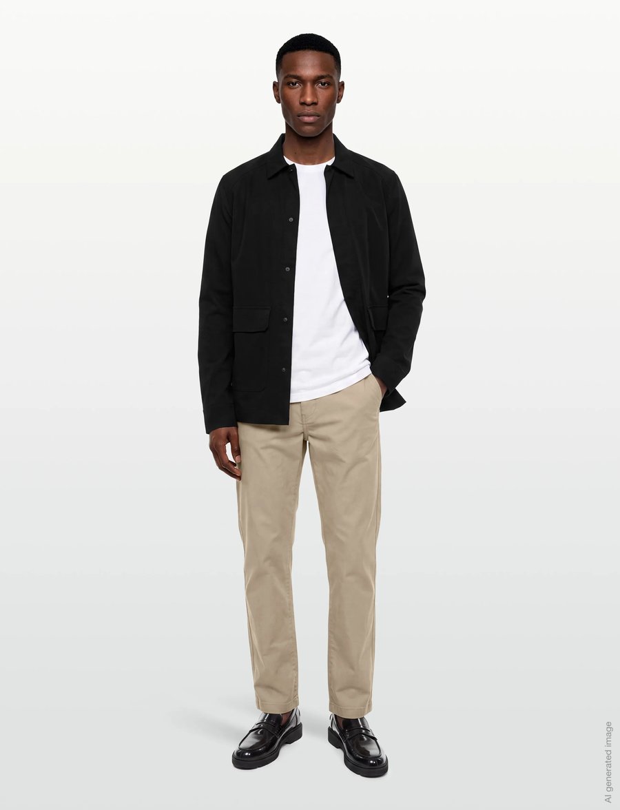 Knowledge Cotton Apparel - Ripstop overshirt - GOTS/Vegan - osta olukorra järgi - black jet - 0