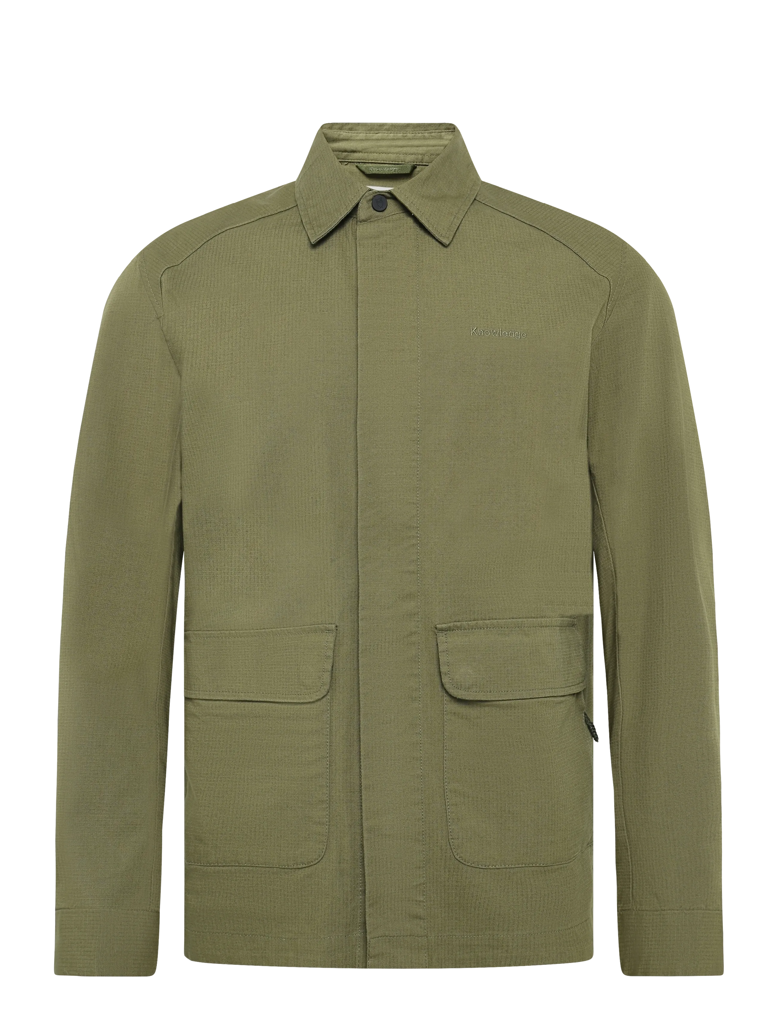 Knowledge Cotton Apparel Ripstop overshirt - GOTS/Vegan - Overshirts - BURNED OLIVE / khaki/green