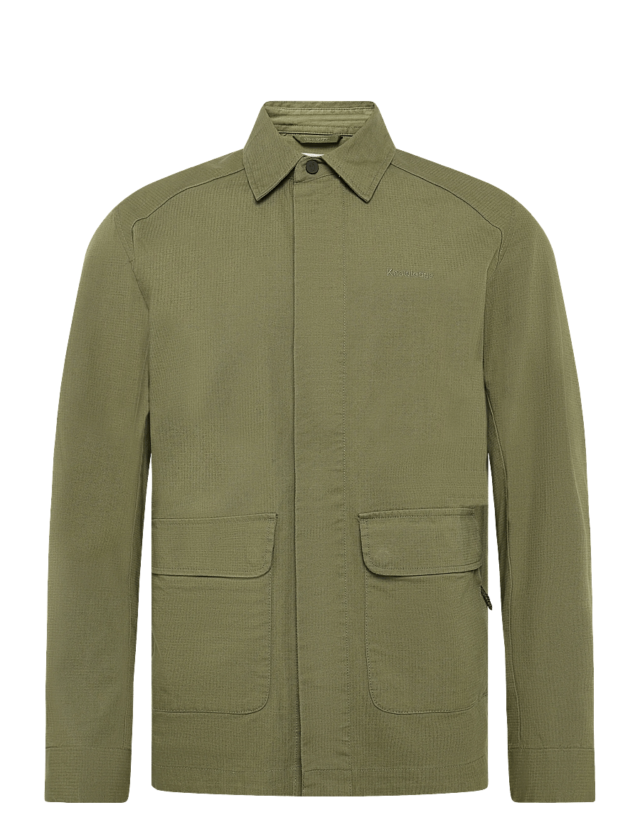 Knowledge Cotton Apparel - Ripstop overshirt - GOTS/Vegan - Überhemden - burned olive - 0