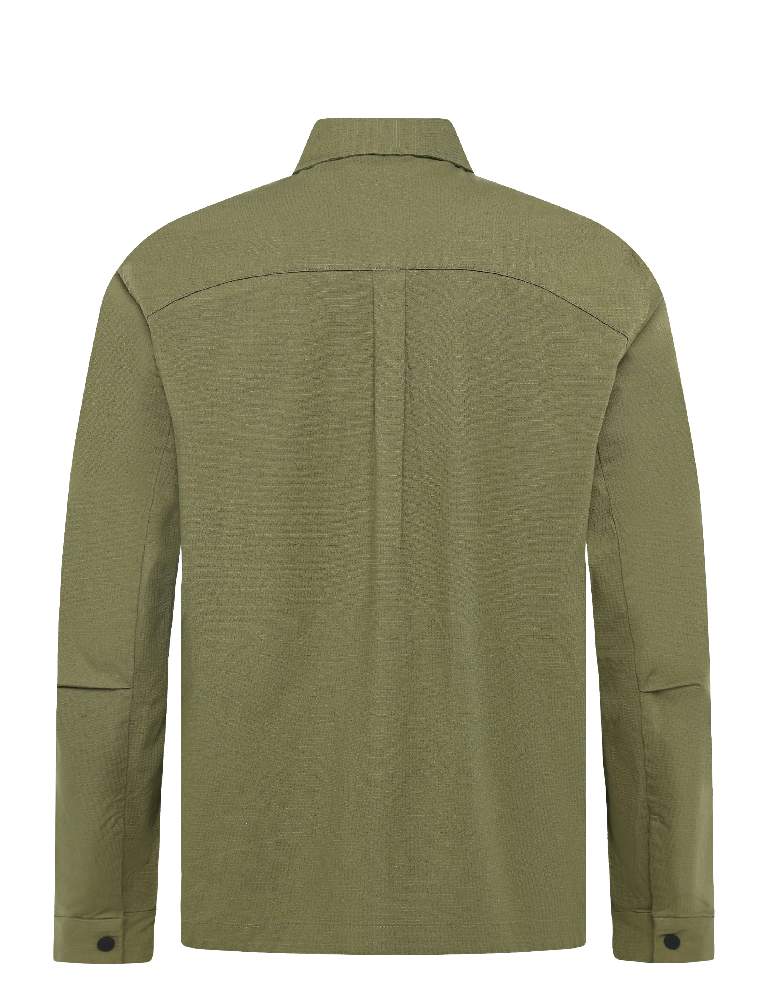 Knowledge Cotton Apparel - Ripstop overshirt - GOTS/Vegan - mænd - burned olive - 1