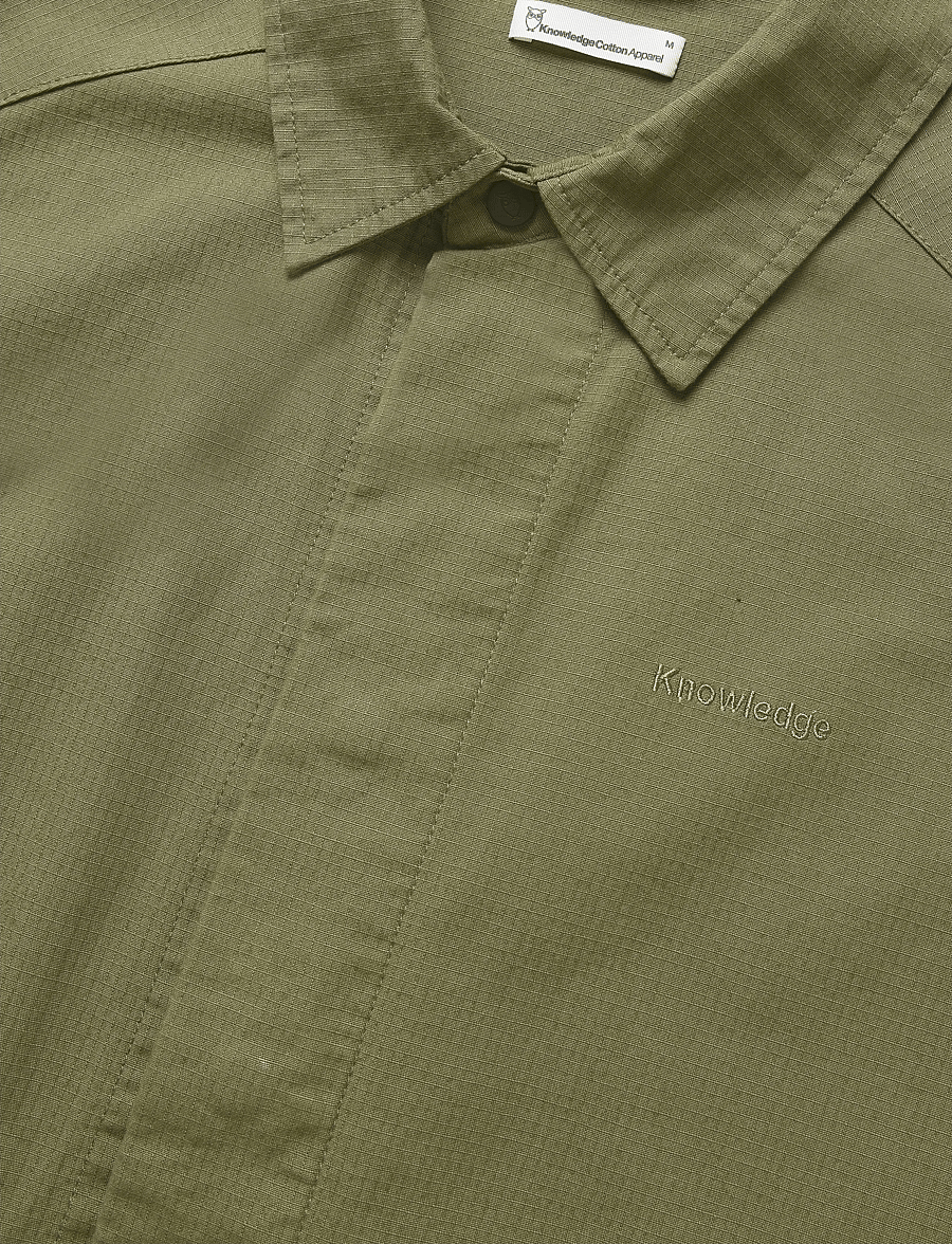 Knowledge Cotton Apparel - Ripstop overshirt - GOTS/Vegan - Überhemden - burned olive - 2