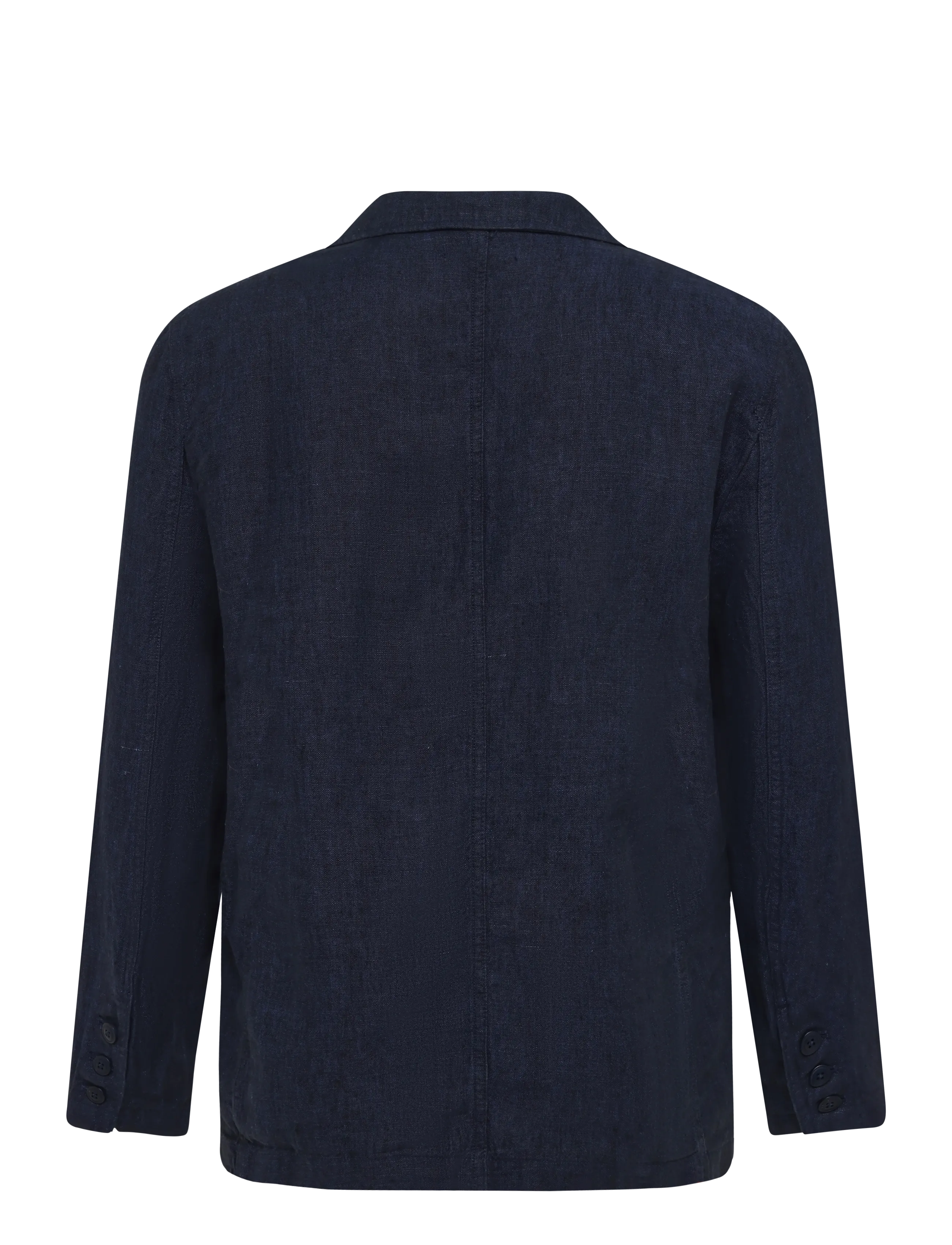 Knowledge Cotton Apparel - Linen blazer - yarndyed - total eclipse - 1