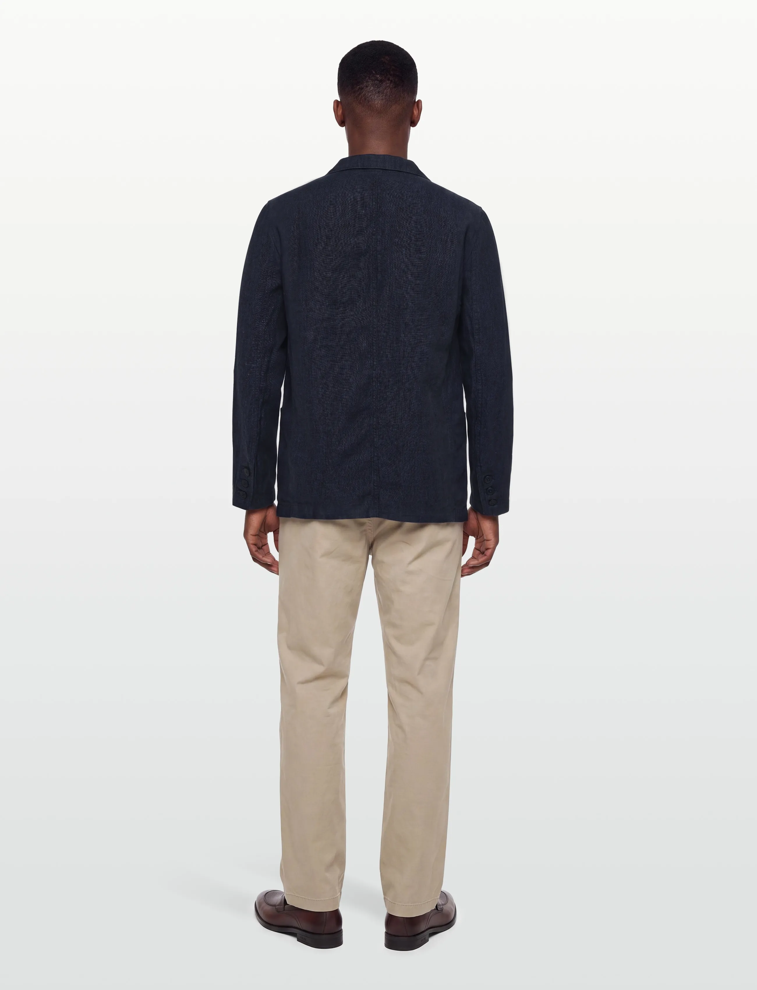 Knowledge Cotton Apparel - Linen blazer - marynarki jednorzędowe - yarndyed - total eclipse - 4