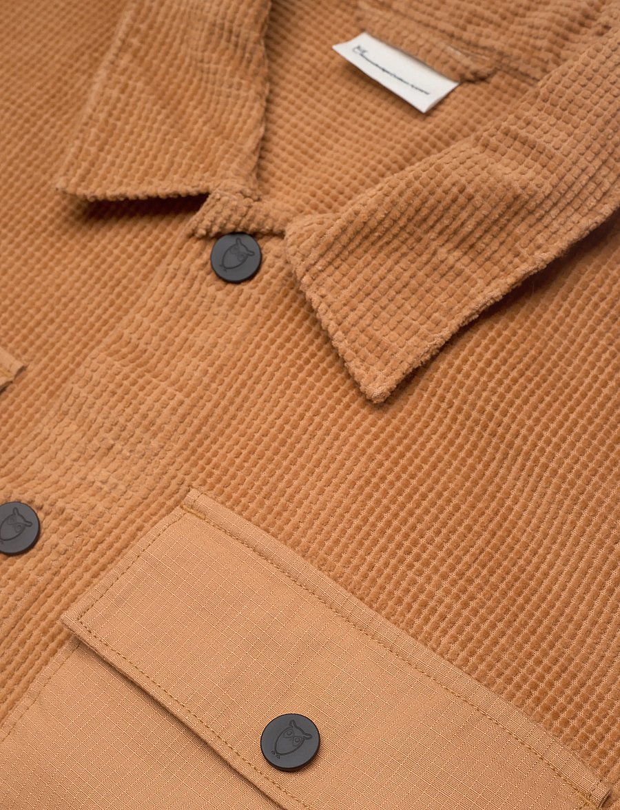 Knowledge Cotton Apparel - Organic Cotton Corduroy Overshirt G - cordhemden - apple cinnamon - 2