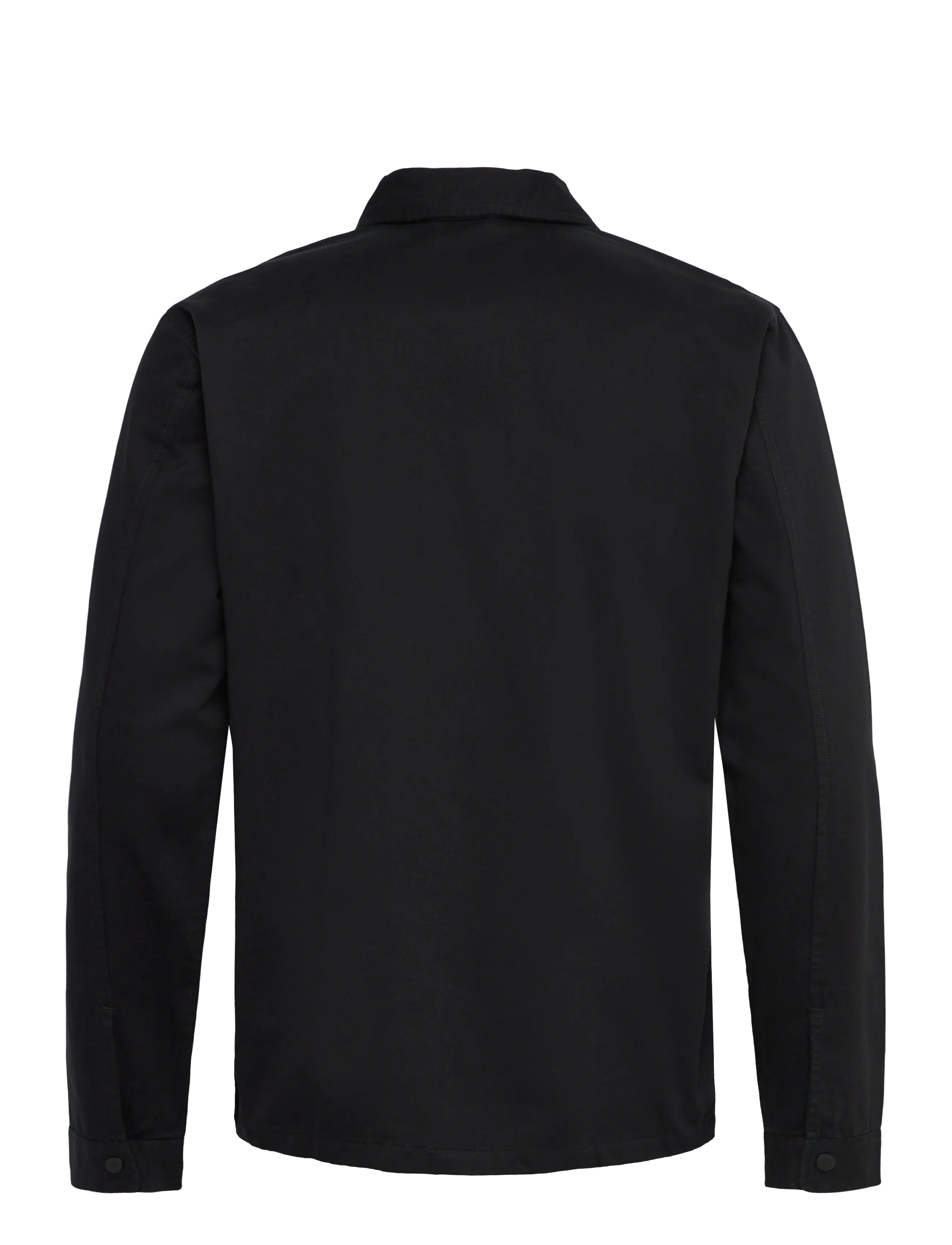 Knowledge Cotton Apparel - Twill zip overshirt - shop efter anledning - black jet - 1