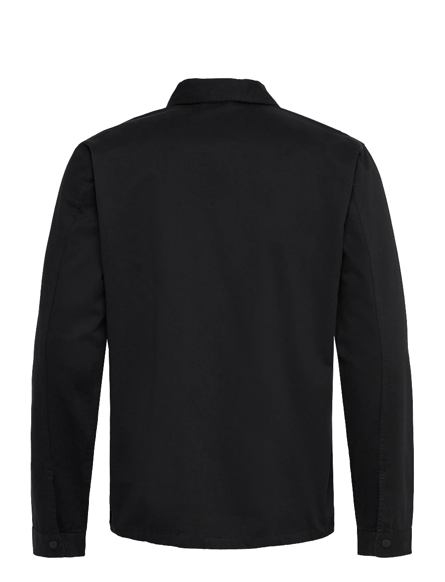 Knowledge Cotton Apparel - Twill zip overshirt - kupuj według okazji - black jet - 1