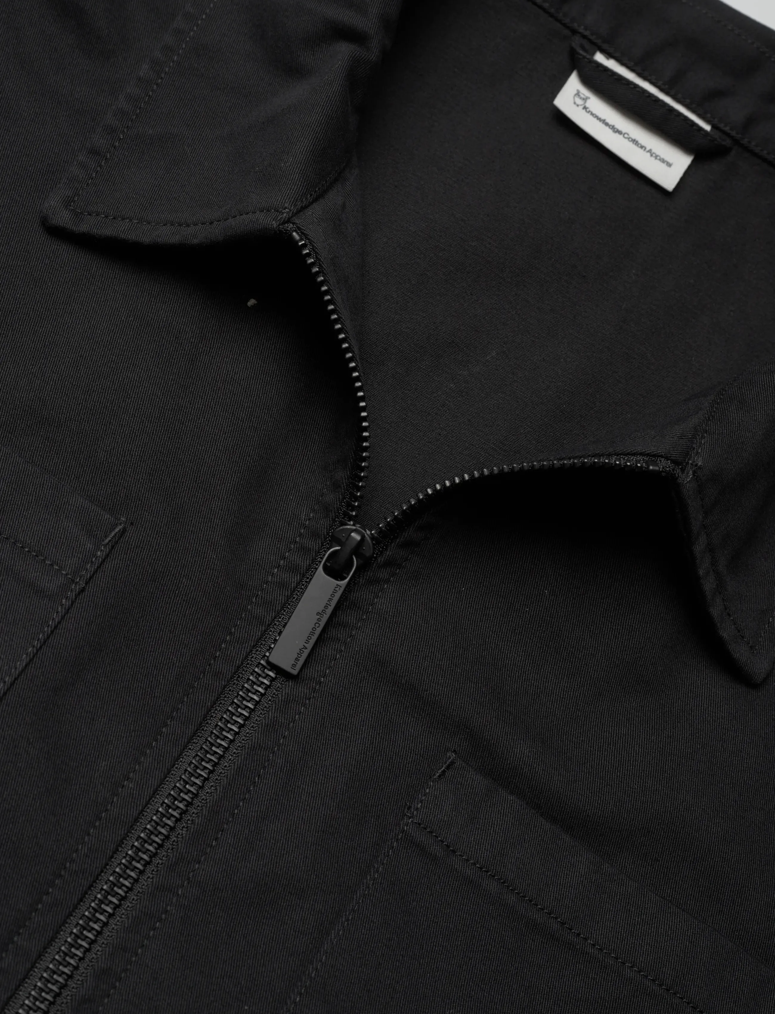 Knowledge Cotton Apparel - Twill zip overshirt - shop efter anledning - black jet - 2