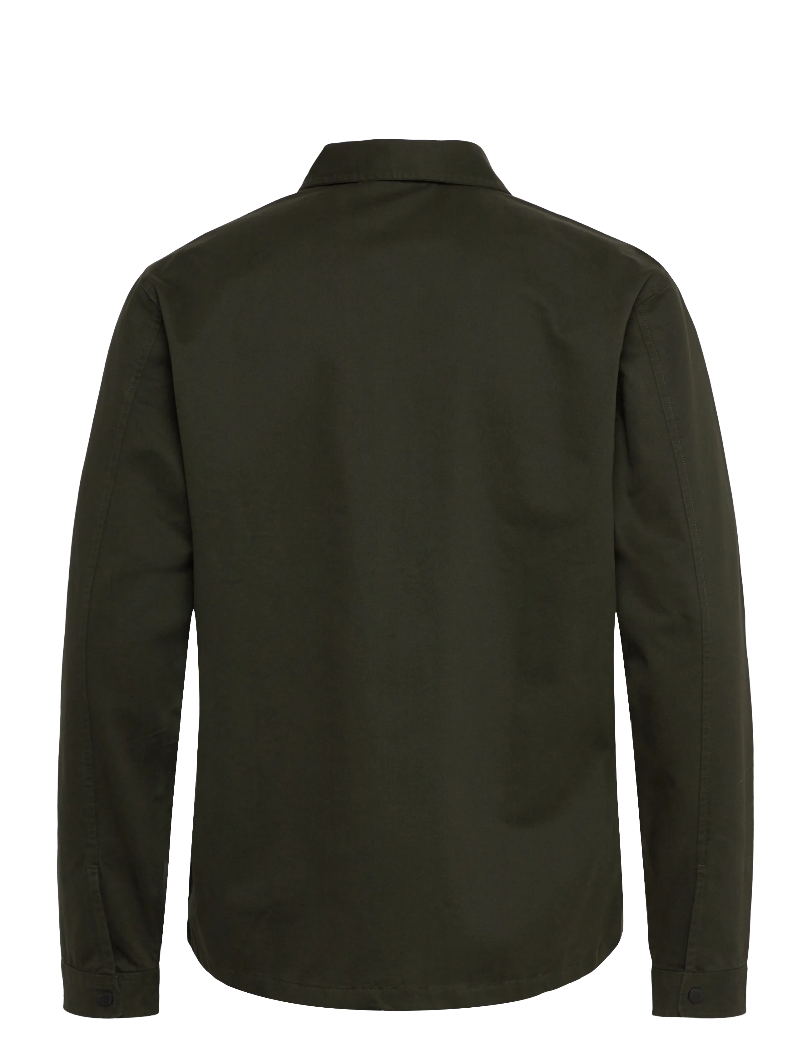 Knowledge Cotton Apparel - Twill zip overshirt - shop by occasion - forest night - 1