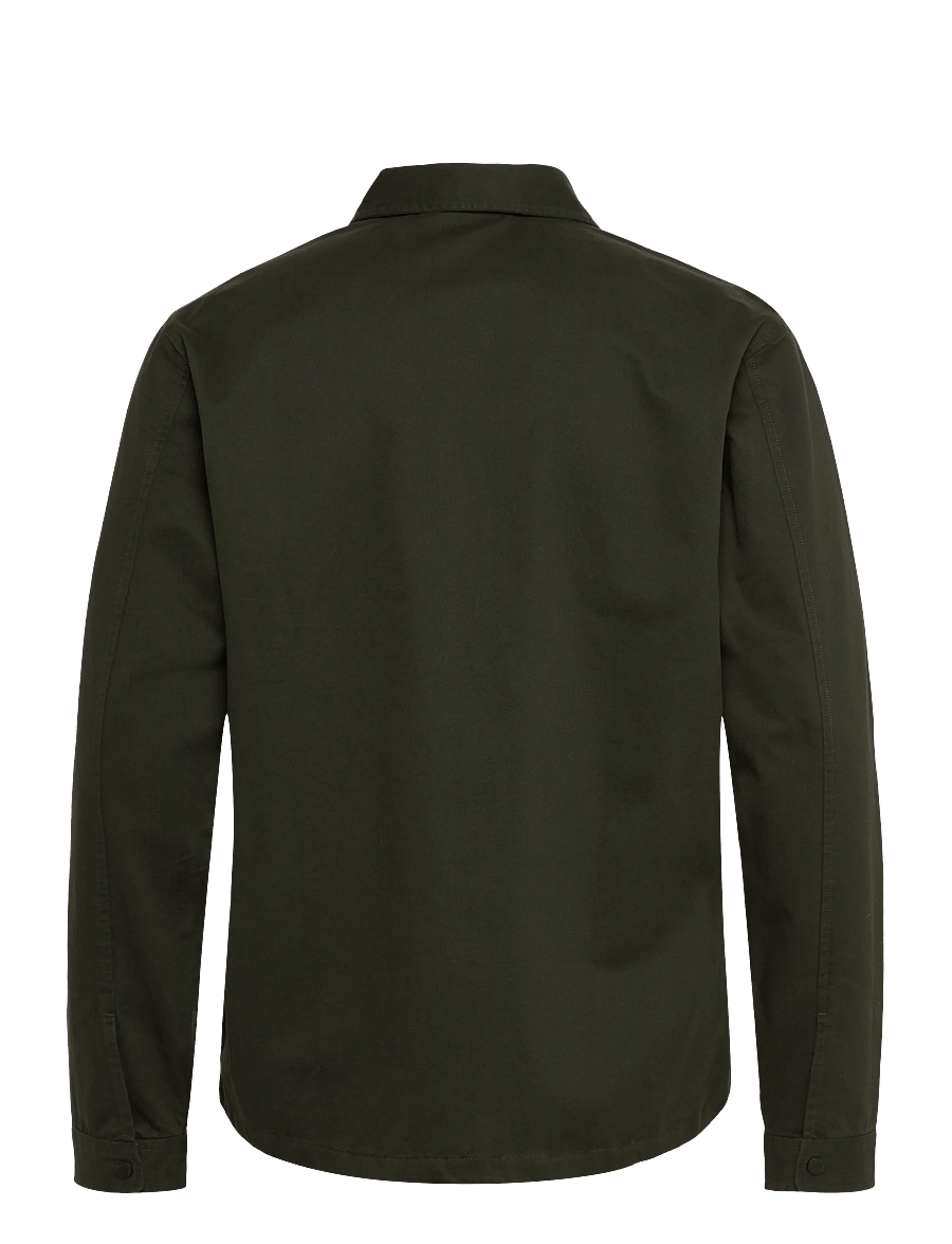 Knowledge Cotton Apparel - Twill zip overshirt - Überhemden - forest night - 1