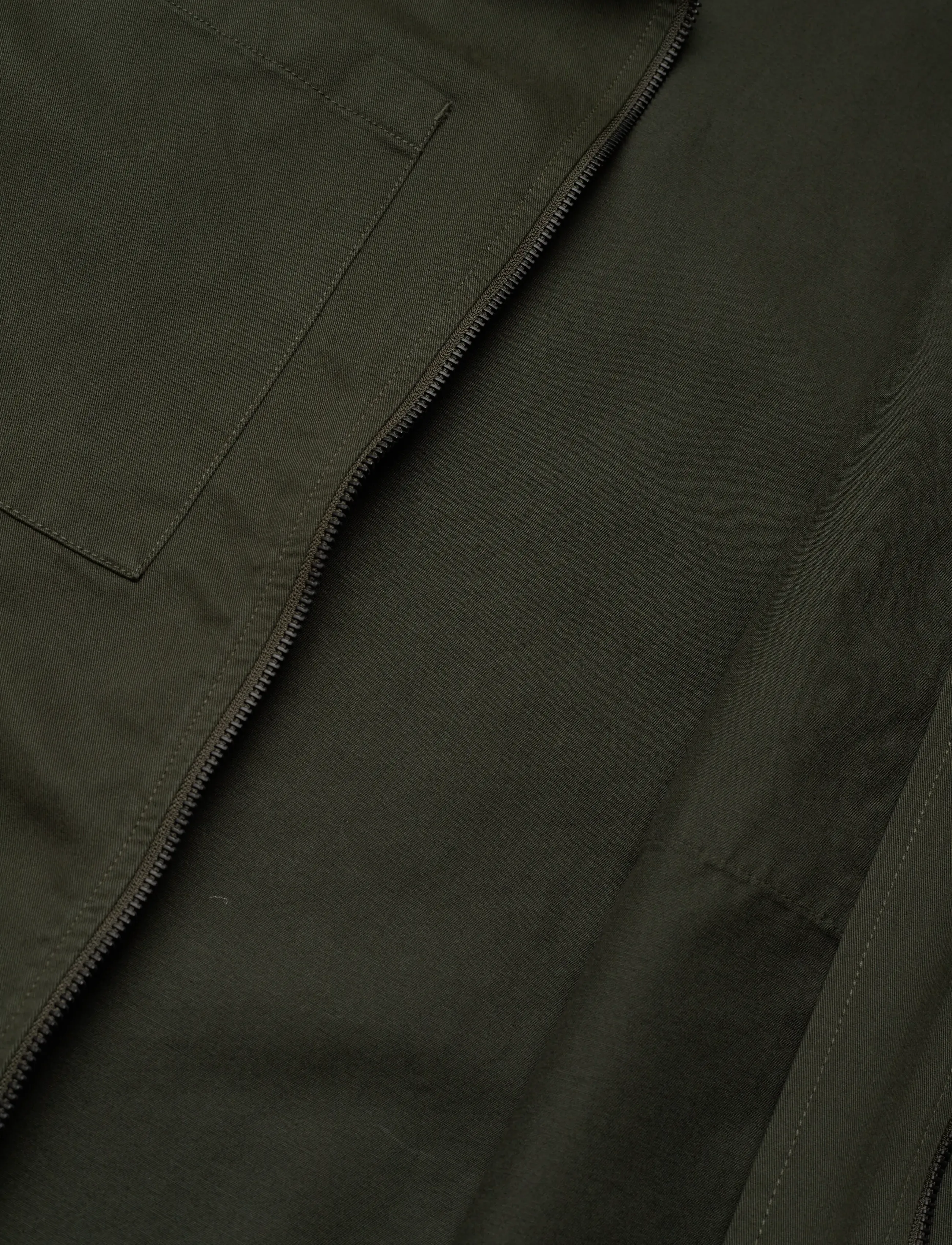 Knowledge Cotton Apparel - Twill zip overshirt - shop by occasion - forest night - 4