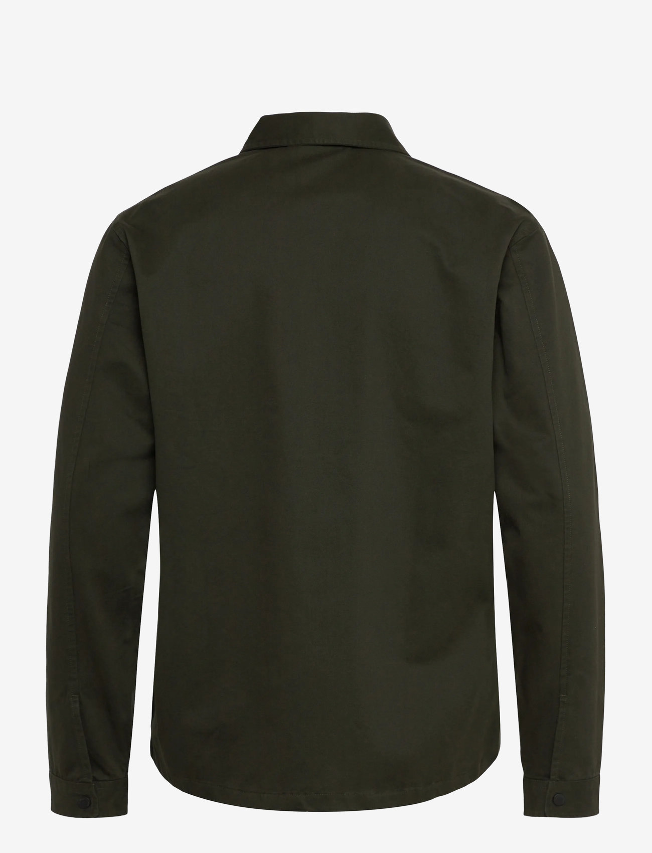 Knowledge Cotton Apparel - Twill zip overshirt - marškininiai švarkai - forrest night - 1