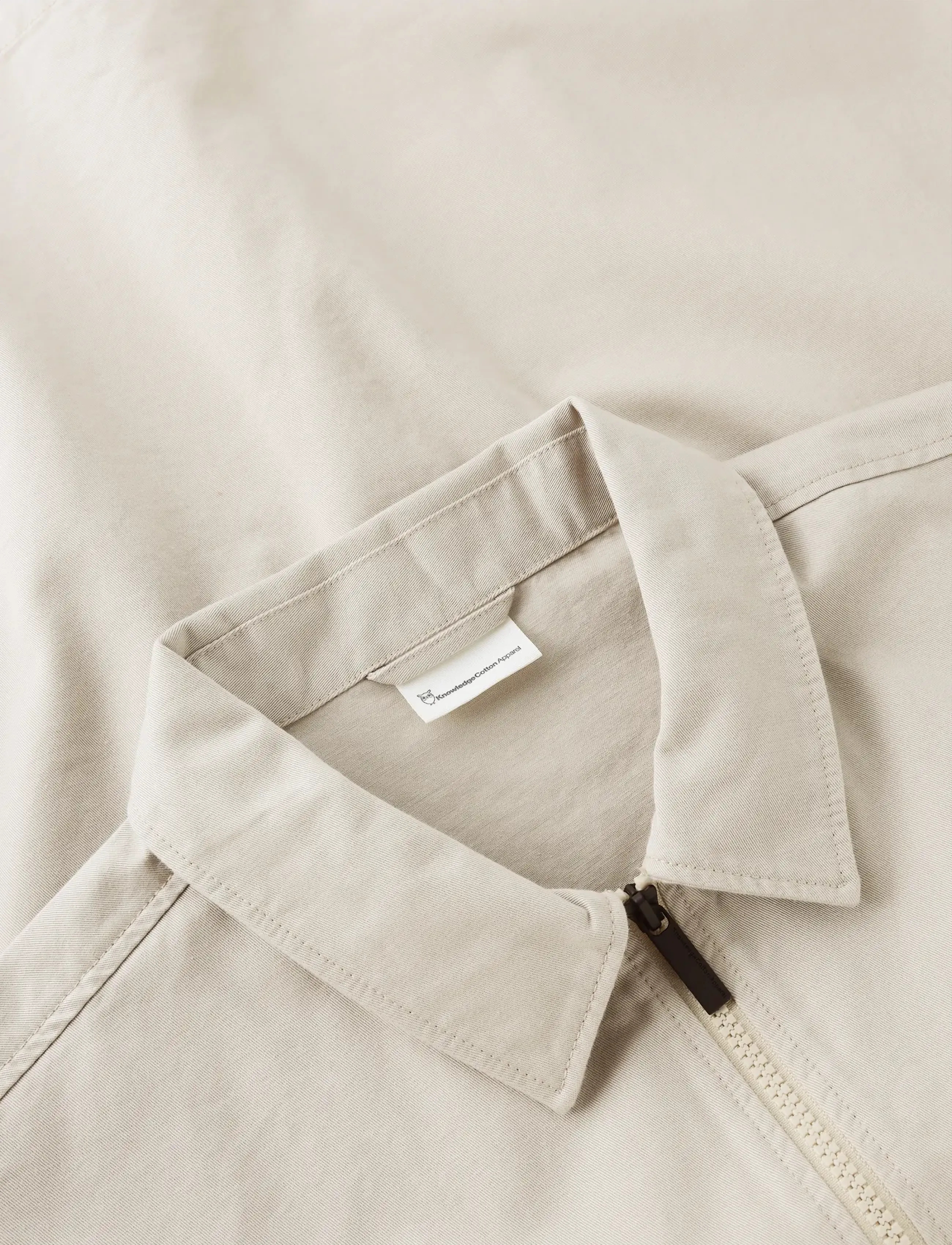 Knowledge Cotton Apparel - Twill zip overshirt - shop efter anledning - light feather gray - 5