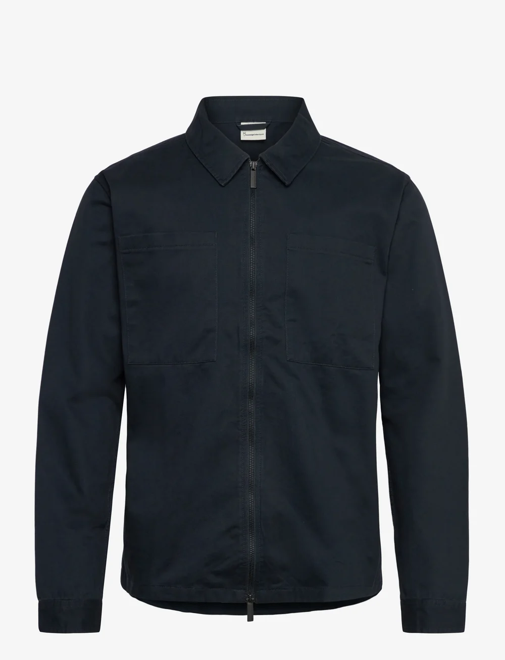 Knowledge Cotton Apparel - Twill zip overshirt - pealissärgid - total eclipse - 0