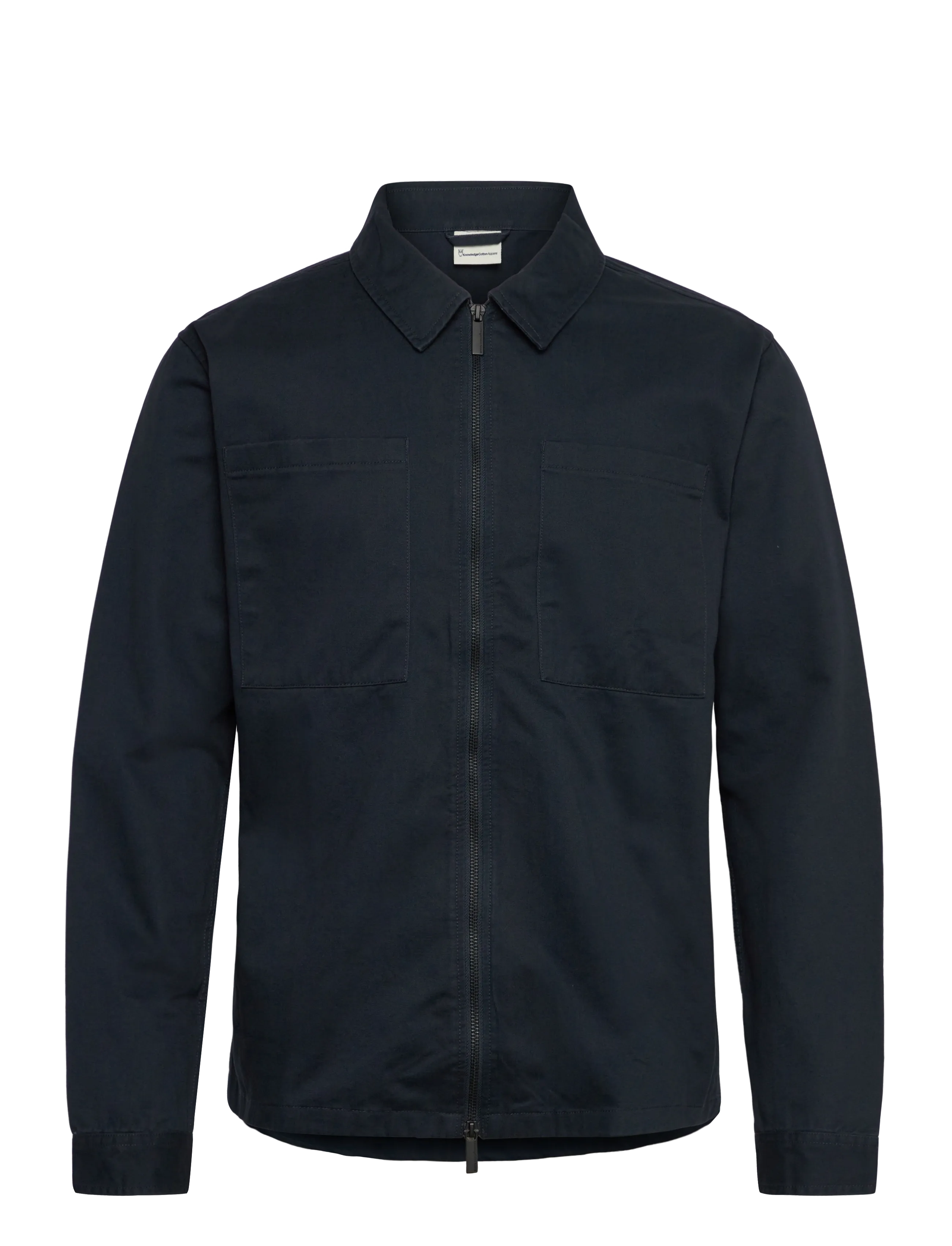 Knowledge Cotton Apparel Twill zip overshirt - Overshirts - TOTAL ECLIPSE / navy
