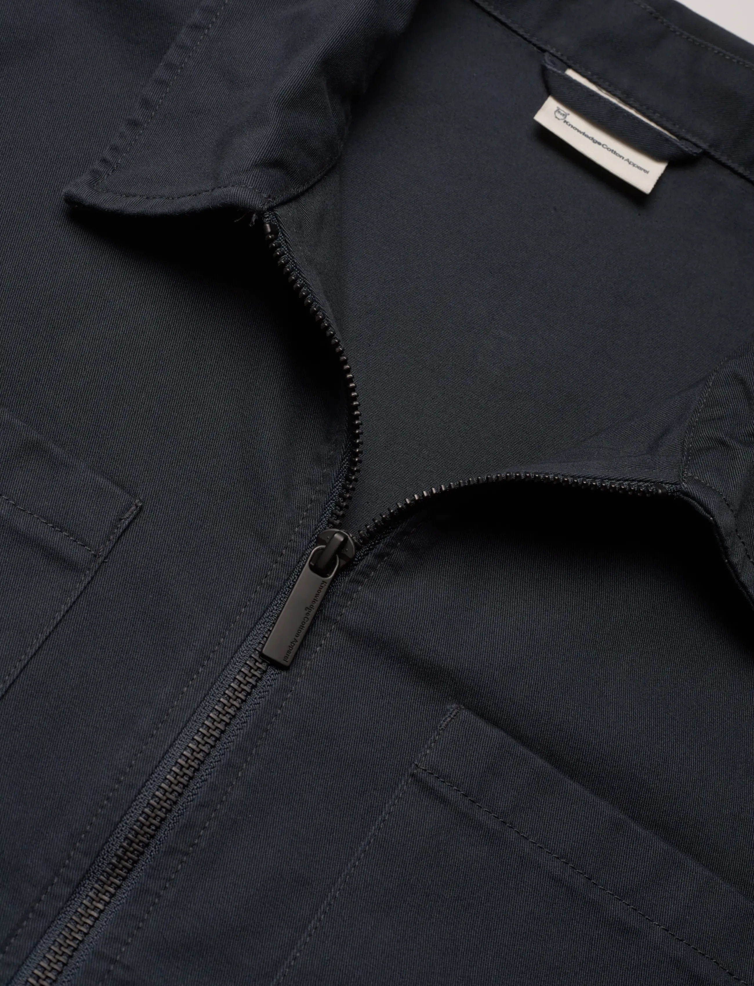 Knowledge Cotton Apparel - Twill zip overshirt - nach anlass kaufen - total eclipse - 2