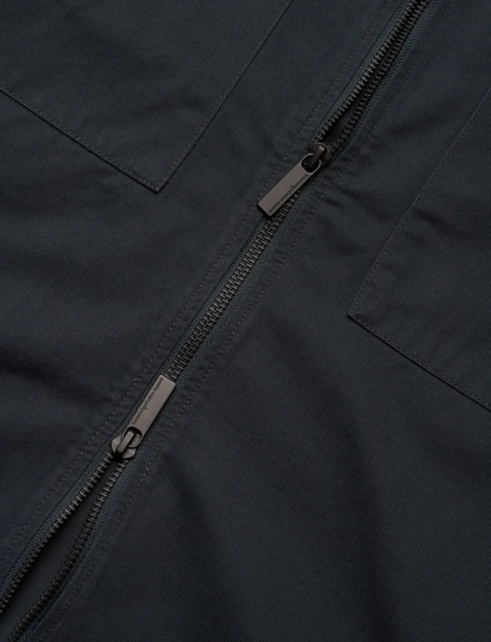 Knowledge Cotton Apparel - Twill zip overshirt - pealissärgid - total eclipse - 3