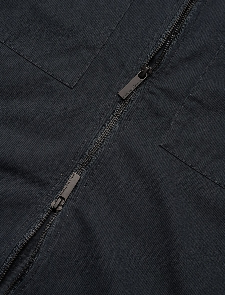 Knowledge Cotton Apparel - Twill zip overshirt - nach anlass kaufen - total eclipse - 3