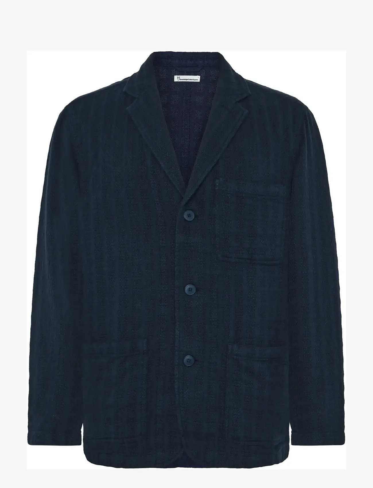 Knowledge Cotton Apparel - Structure blazer - enkeltradede blazere - night sky - 0