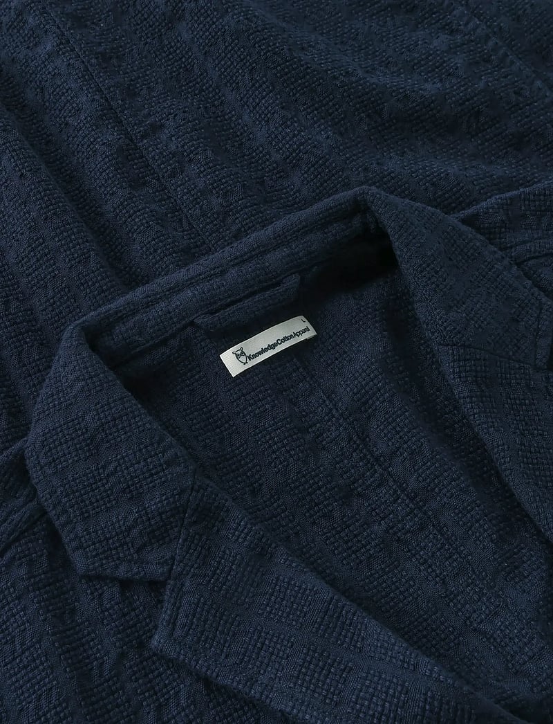 Knowledge Cotton Apparel - Structure blazer - enkeltradede blazere - night sky - 2