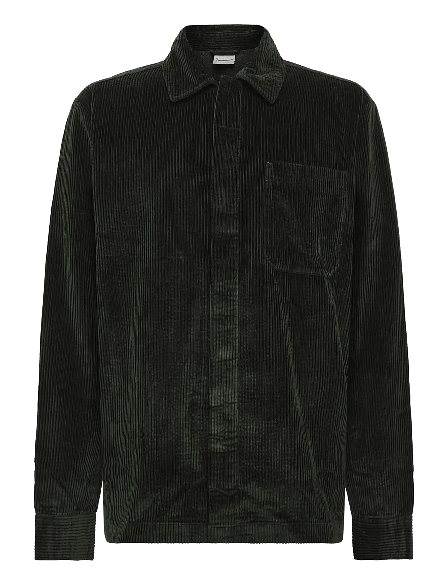Knowledge Cotton Apparel - Corduroy overshirt - Überhemden - forest night - 0