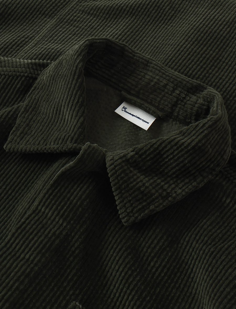 Knowledge Cotton Apparel - Corduroy overshirt - Überhemden - forest night - 4