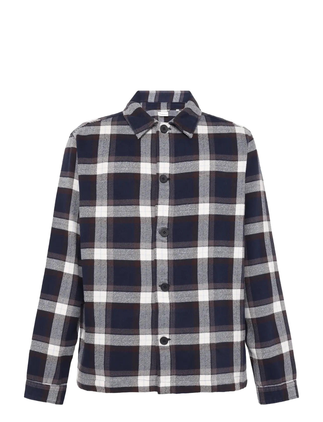 Knowledge Cotton Apparel Flannel check overshirt - Karierte Hemden - NAVY / navy