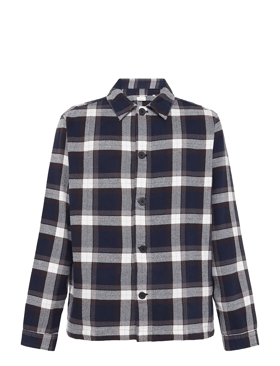 Knowledge Cotton Apparel - Flannel check overshirt - flanell-hemden - navy - 0