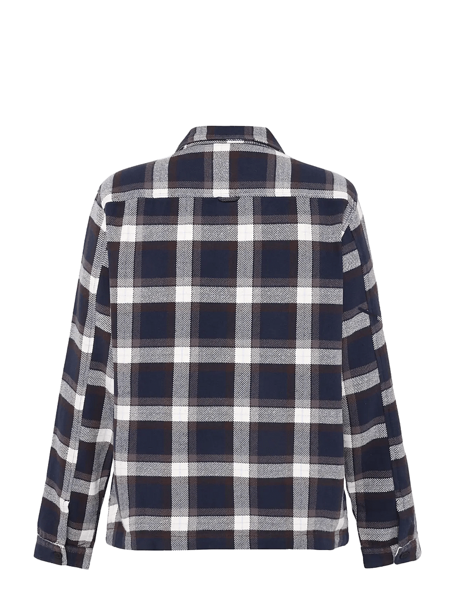 Knowledge Cotton Apparel - Flannel check overshirt - flanell-hemden - navy - 1