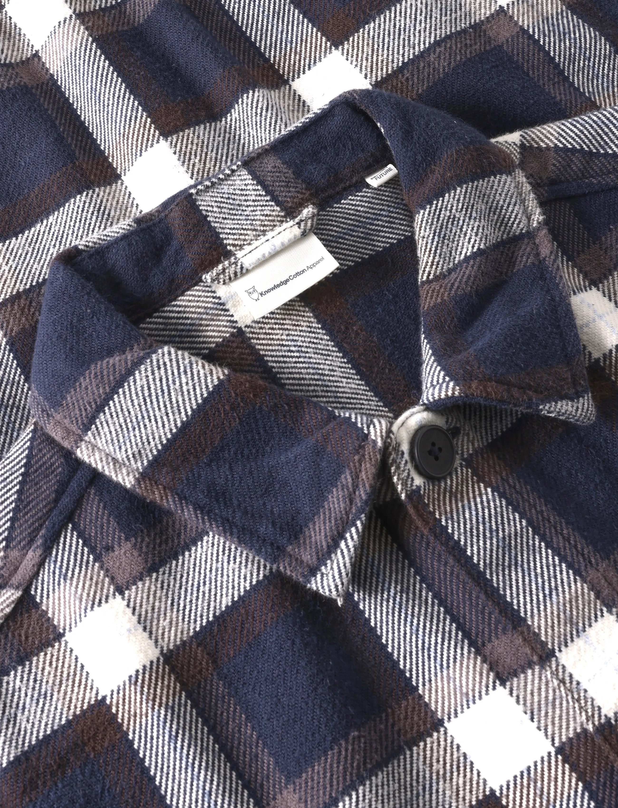 Knowledge Cotton Apparel - Flannel check overshirt - flanell-hemden - navy - 2