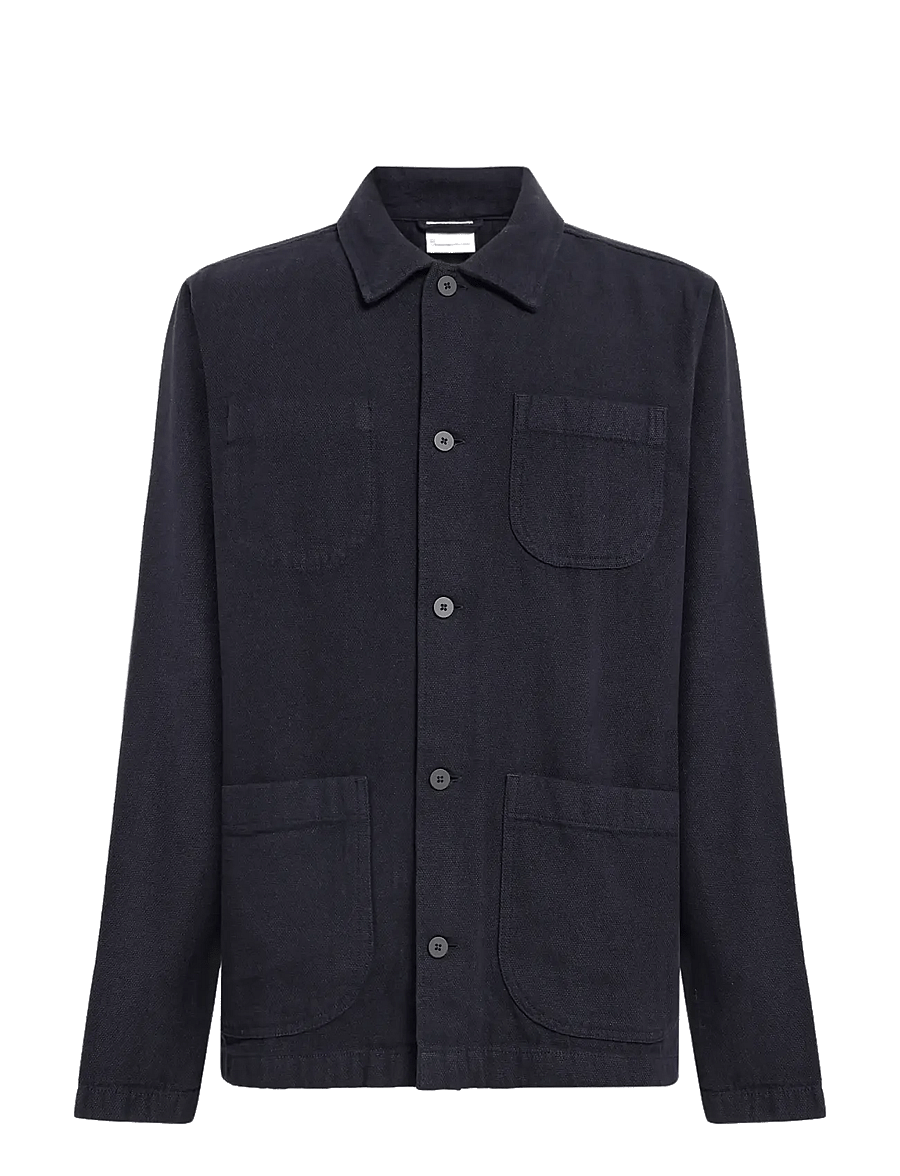 Knowledge Cotton Apparel - Canvas overshirt - herbstjacken - night sky - 1