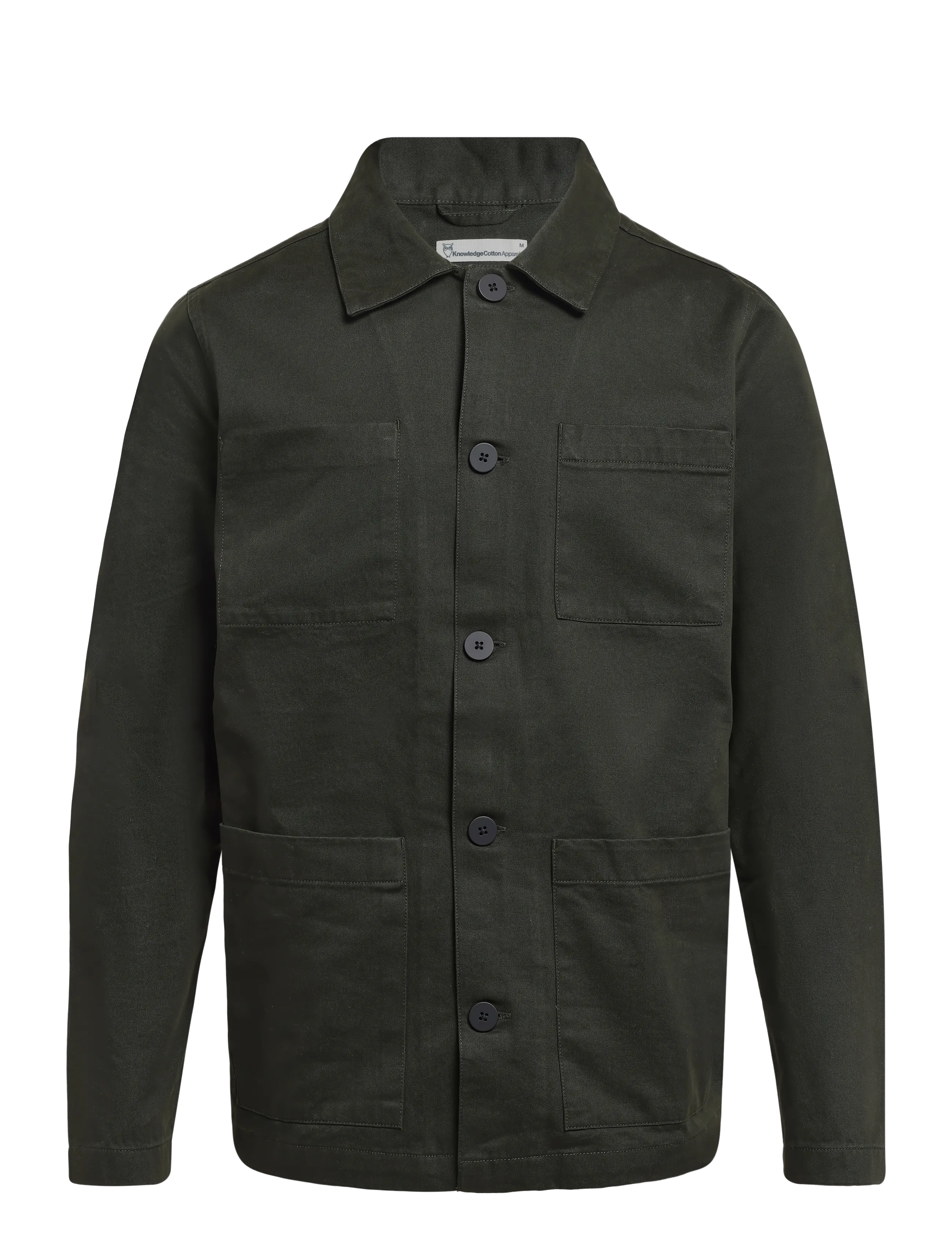 Knowledge Cotton Apparel Twill core overshirt - Kleidung - FORREST NIGHT / green