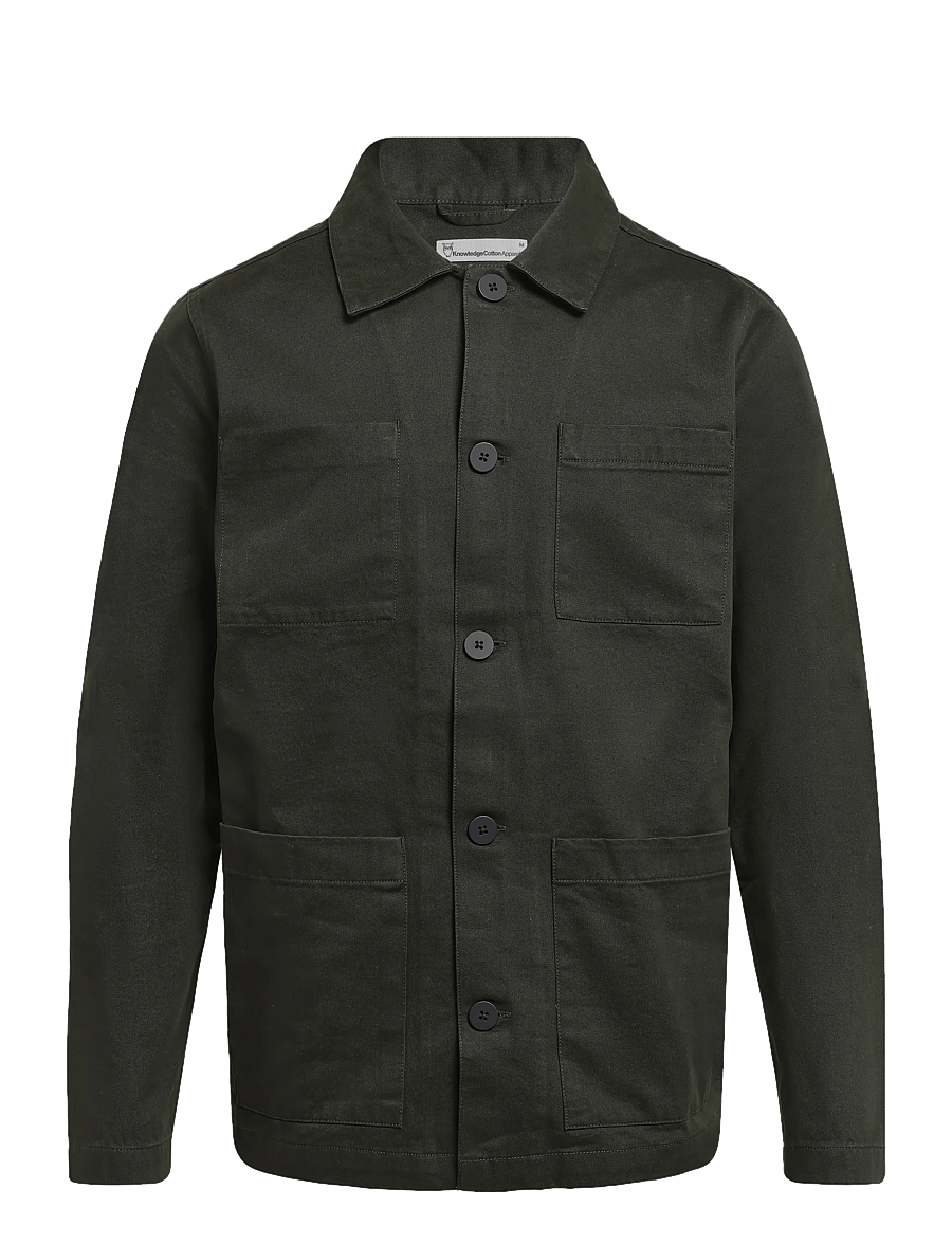 Knowledge Cotton Apparel - Twill core overshirt - osta olukorra järgi - forrest night - 0