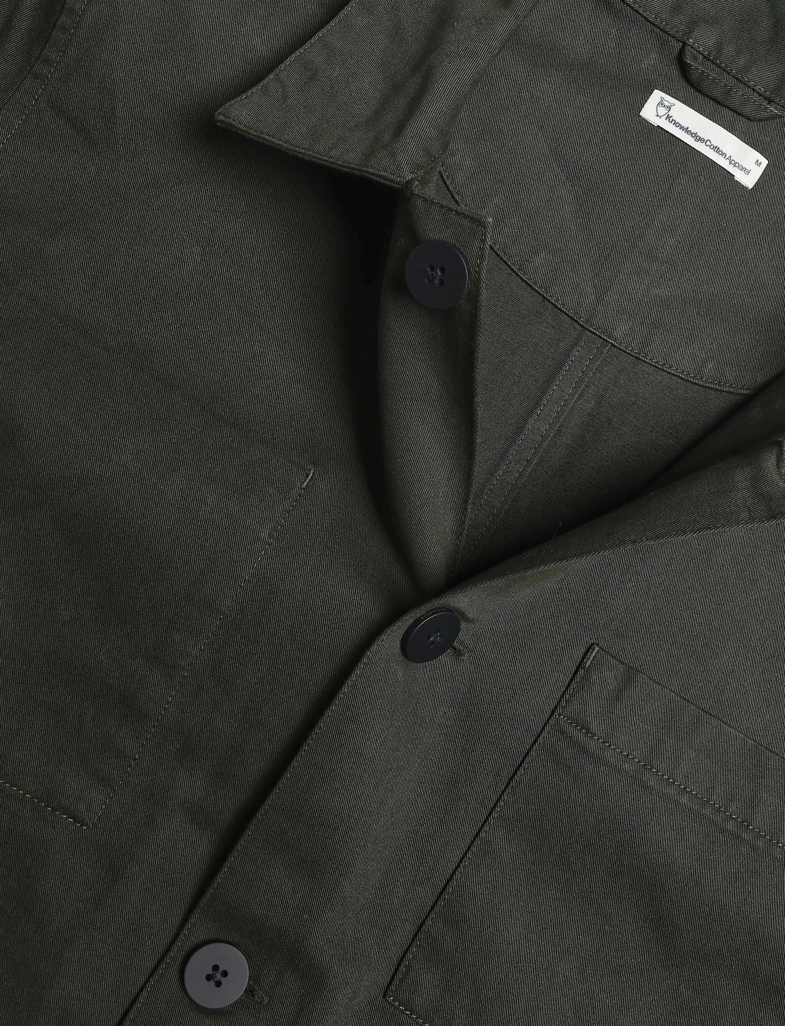 Knowledge Cotton Apparel - Twill core overshirt - osta olukorra järgi - forrest night - 2